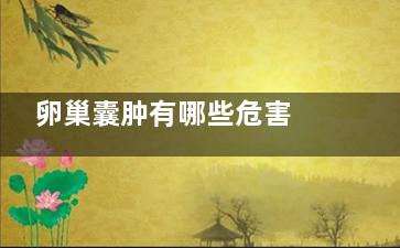 卵巢囊肿有哪些危害 卵巢囊肿的日常护理(卵巢囊肿有哪些危害)